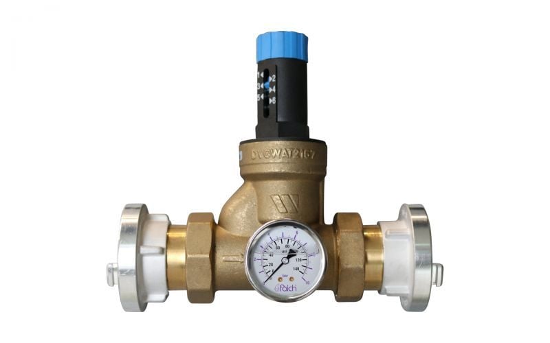 Pressure reducer 16 bar, 30 ° c, 370 l / min, incl. manometer, c/52