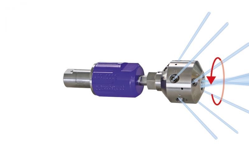 Pointspeed Corner 30 , Rotor Nozzle ,10/5, 3000 bar, 70 °C 9/16''unf-lh İç Dişli, 125kW, Nozzle 2500 bar 20 l/min, 1+2=0,35mm 3+4=0,40mm style 9