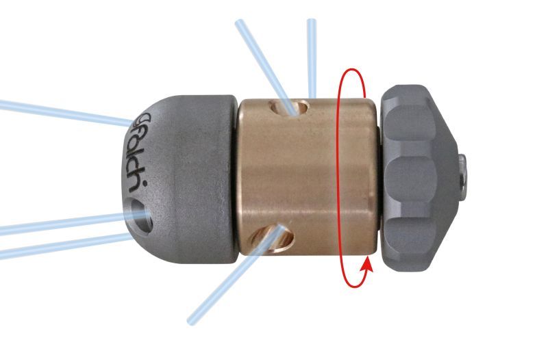 Drainspeed 5, maks. 45kW, 300-500bar, 20-48l/dak, maks. 5000 rpm, Ø:30mm/l:55mm, 1/4'' iç dişli, 6/2, 3x160°, 1x120°, 1x105°/1x90°/0/0, stil: 8, 127