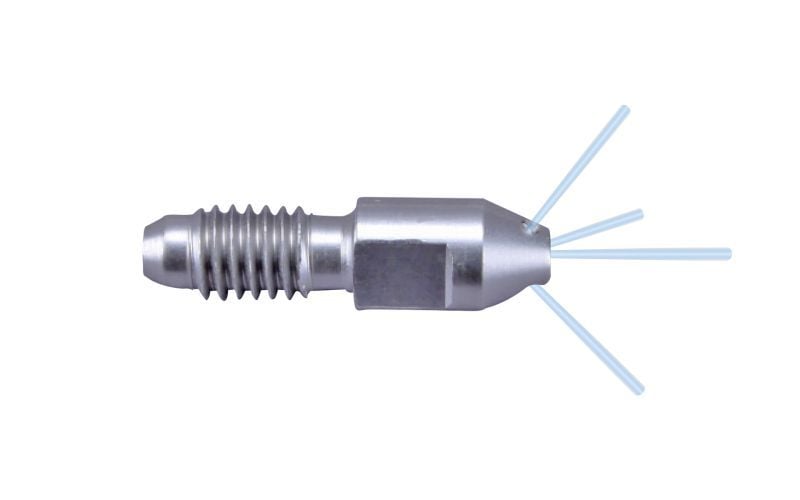 Drainclean 25, max. 365kW, 100-2500bar, 15,7-78l/min, max. 0 rpm, Ø:19mm/l:45mm, 9/16''unf-lh ig, 4/2, 3x135°/0/0/1x0°, style: 14, no nozzles