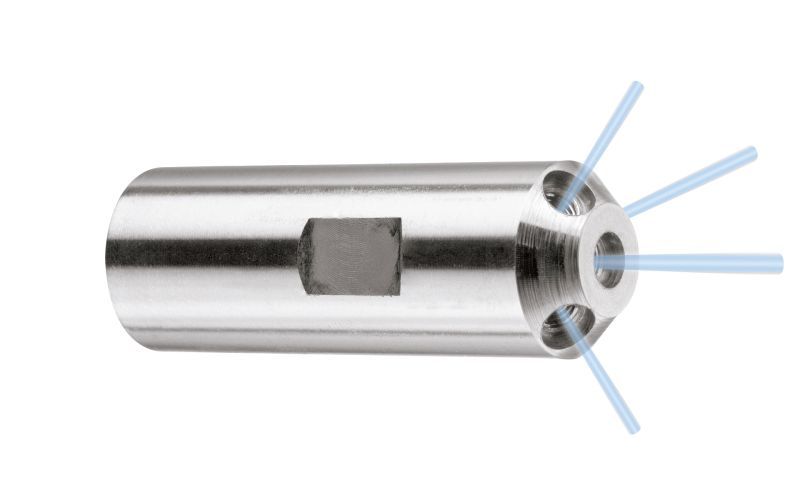 Drainclean 25, max. 365kW, 100-2500bar, 15,7-78l/min, max. 0 rpm, Ø:14mm/l:40mm, M10 i.th. thread, 4/2, 0/0/3x45°/1x0°, style: 14, no nozzles