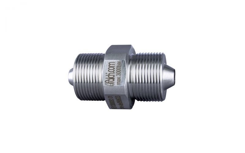 Double nipple 3000 bar, M26 outer thread x M26 outer thread