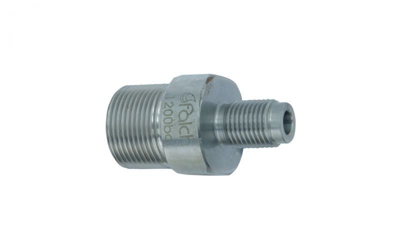 Double nipple 1500 bar M24 outer thread x 1/4'' outer thread