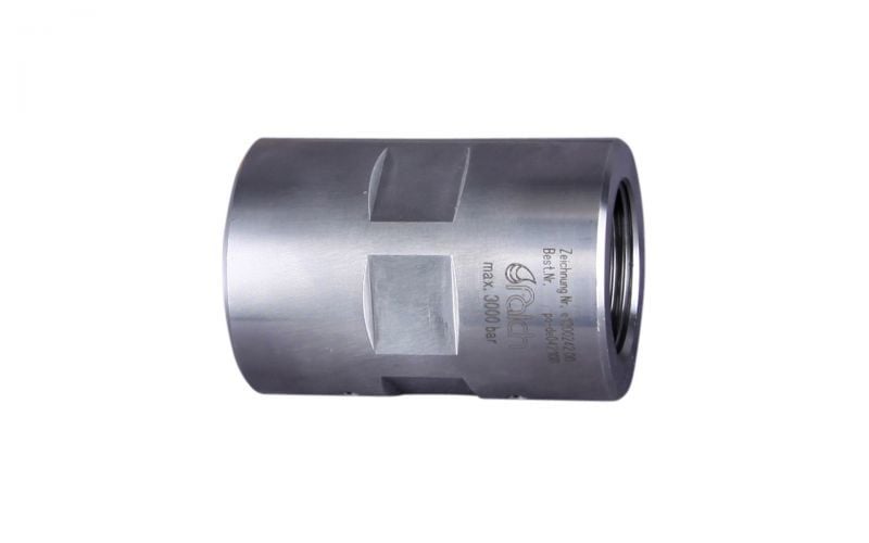 Hose connector 3000 bar, M30 inner thread x M30 inner thread DN 10