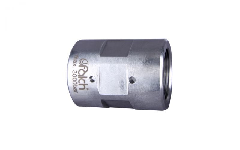 Hose connector 3000 bar, M26 inner thread x M26 inner thread DN 8