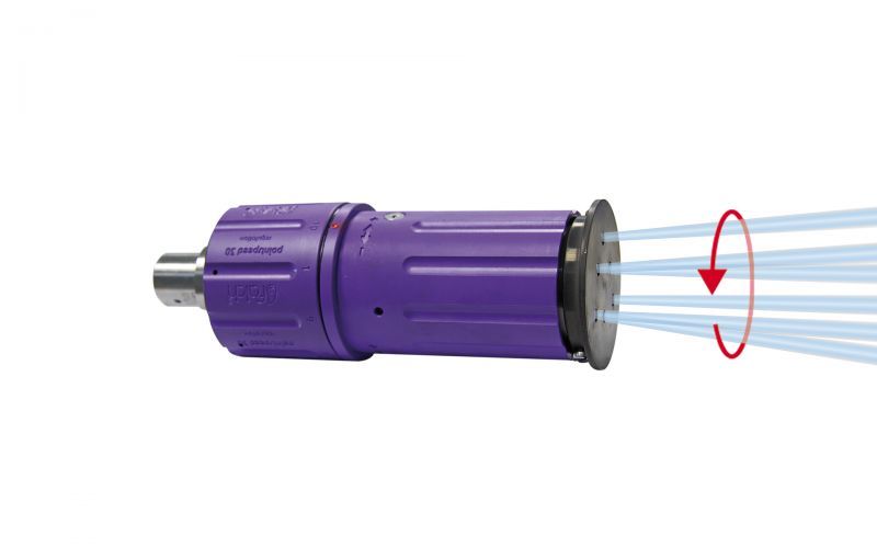 Pointspeed 30 , Rotor Nozzle , 6/2, 3000 bar, 70 °C 9/16''unf-lh in. thr., 125kW,