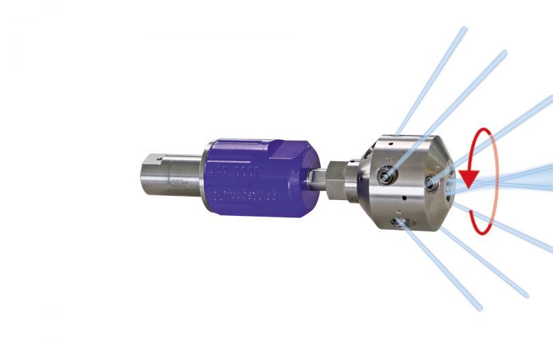 Pointspeed Corner 30 , Rotor Nozzle ,10/5, 3000 bar, 70 °C 9/16''unf-lh İç Dişli, 125kW, Nozzle 2500 bar 20 l/min, 1+2=0,35mm 3+4=0,40mm style 9