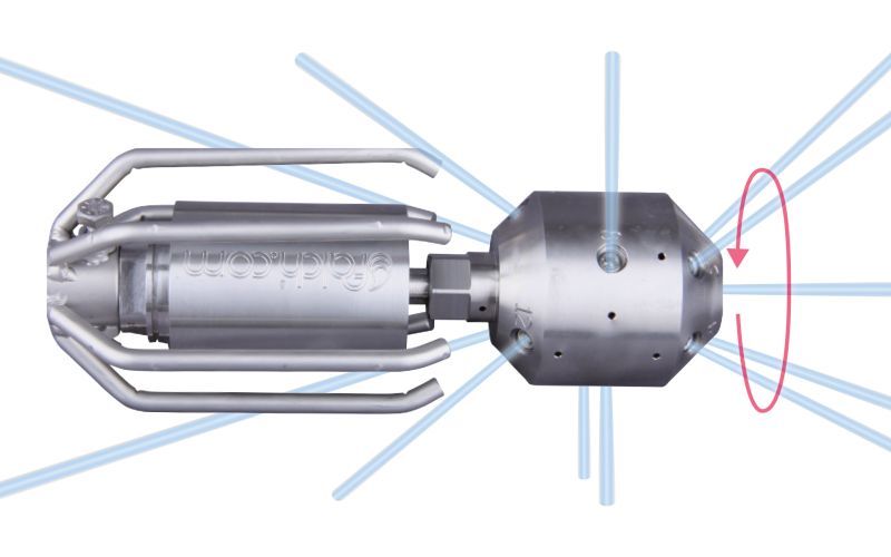 Drainspeed 15, maks. 240kW, 500-1500bar, 30-130l/dak, maks. 2500 rpm, Ø:101mm/l:269mm, M24x1,5 ag, 12/4, 4x135°/3x90°/4x45°/1x0°, stil: 9, 079