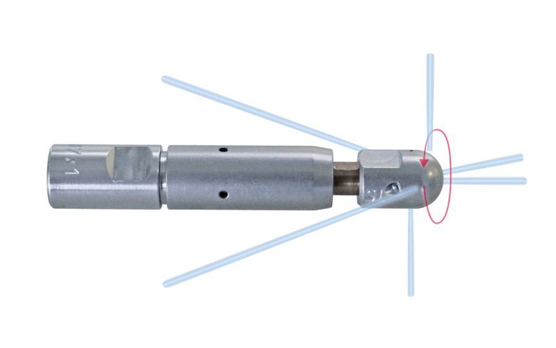 Drainspeed 15, maks. 85kW, 100-1500bar, 10-30l/dak, maks. 12000 rpm, Ø:9,5mm/l:68mm, M7ig, 7/4, 2x140°/2x90°/1x60°/1x30°, 1x20°, stil: delikli, 035