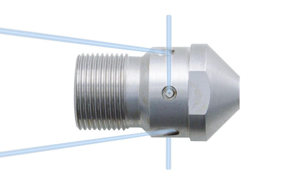 Drainspeed 12, maks. 85kW, 100-1200bar, 10,7-37l/dak, maks. 0 devir/dakika, Ø:30mm/l:50mm, M24x1,5 dış dişli, 6/2, 2x150°, 2x135°/2x90°/0/0, stil: 14, 047