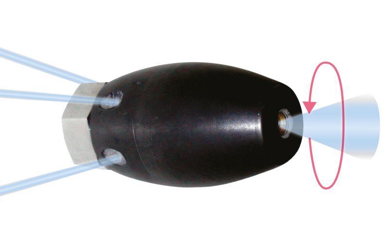 Drainspeed 3, maks. 20kW, 100-300bar, 17-30l/dak, maks. 5000 rpm, Ø:39mm/l:77mm, 1/4'' iç dişli