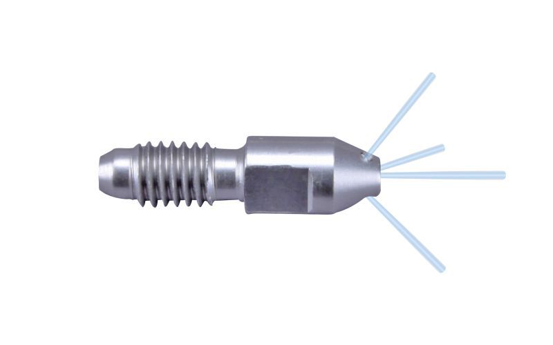 Drainclean 25, max. 365kW, 100-2500bar, 15,7-78l/min, max. 0 rpm, Ø:19mm/l:45mm, 9/16''unf-lh ig, 4/2, 3x135°/0/0/1x0°, style: 14, no nozzles