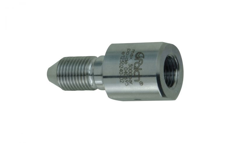 Reduction 3000 bar, M14-lh İç Diş x 9/16''unf-lh Dış Diş