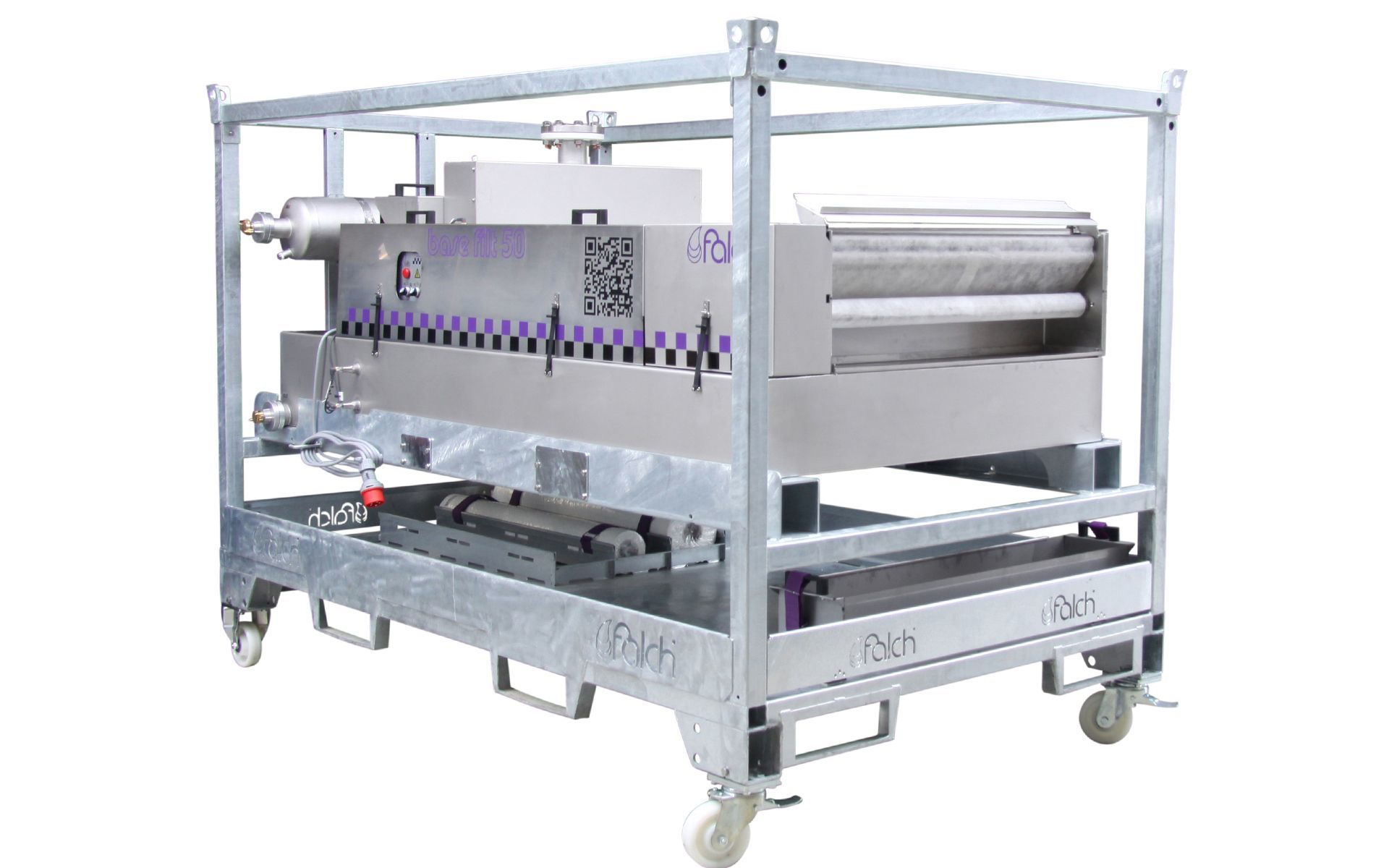 Base Filtre 50, 50 l/dak, 80 °C, Filtre Alanı 1,6 m x 1 m, 400 V/50 Hz/16 A, 5 m, 264 x 158 x 187 mm, 822 kg