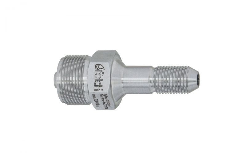Double nipple 3000 bar, M26 outer thread x 9/16''unf-lh outer thread