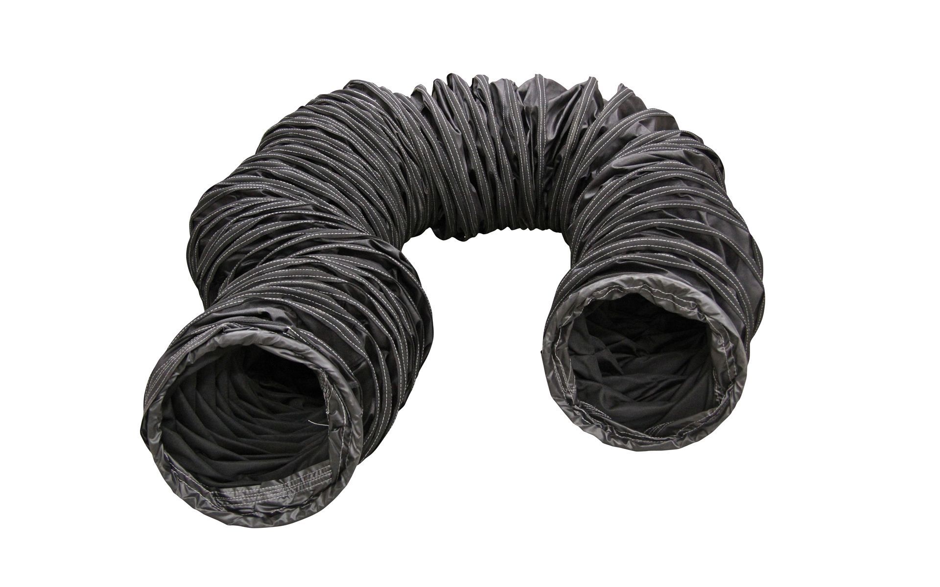 Air hose DN305, 10 m black, heavy version with hose support rings at both sides