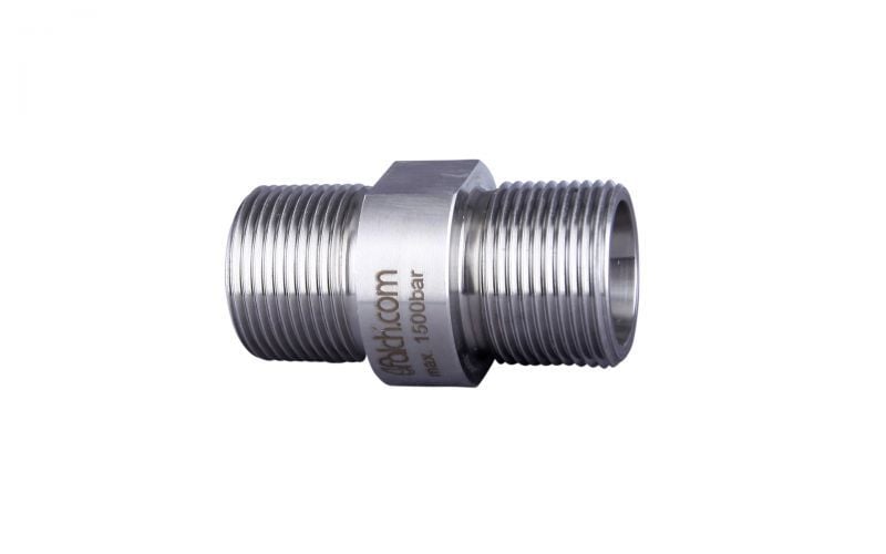 Hose connector 1500 bar, M24 outer thread x M24 outer thread