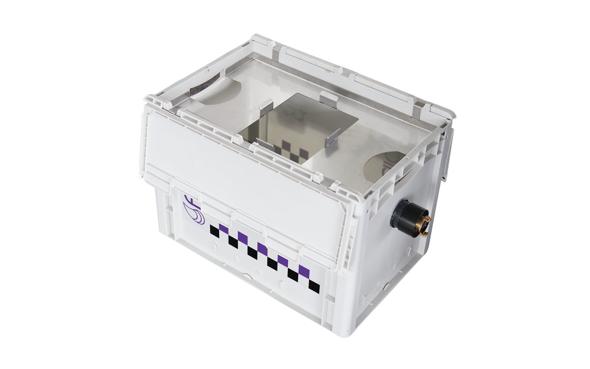 Paint roller cleaner waste water box